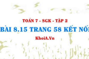 Bài 8.15 trang 58 Toán 7 Kết nối tri thức Tập 2